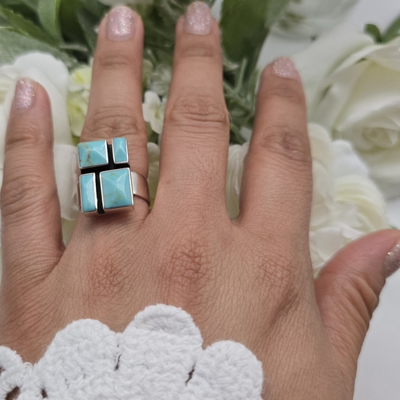 ❤️ TURQUESA STERLING SILVER RING - Picture 2 of 11